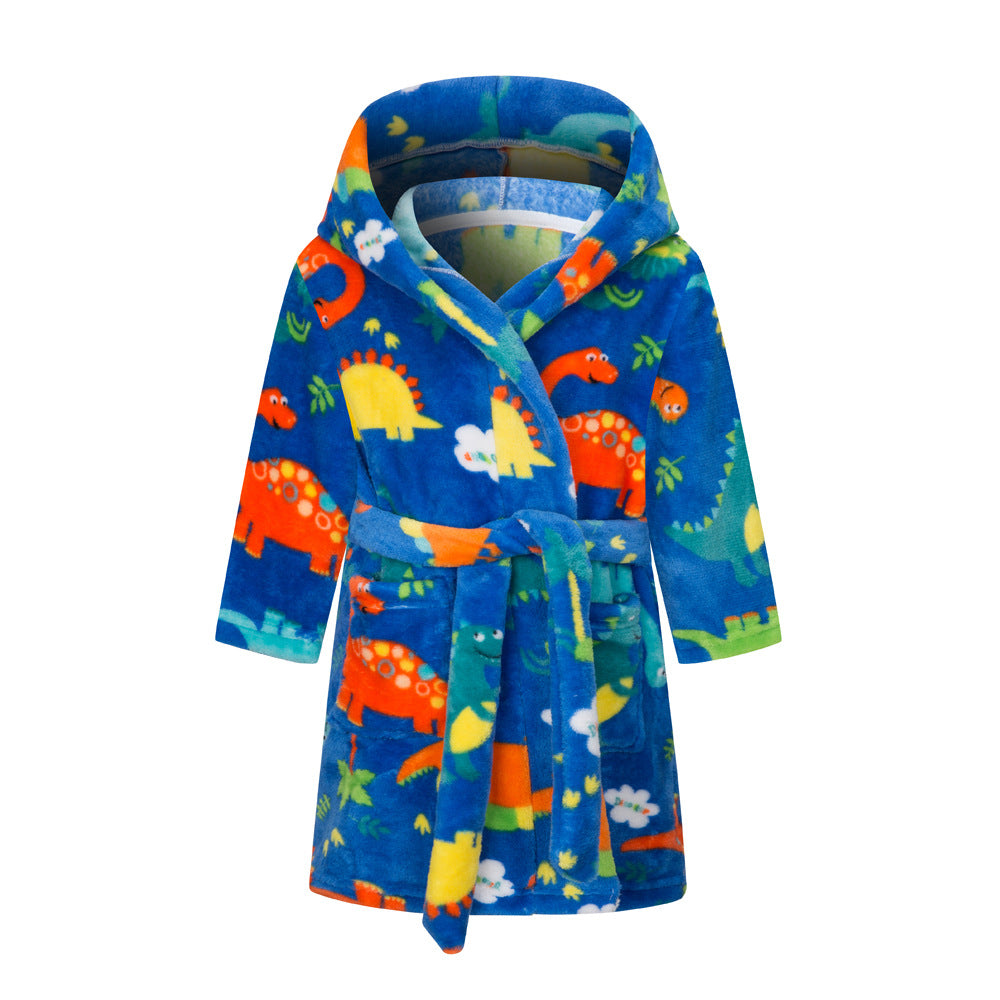 European & American Style Kids Flannel Bathrobe